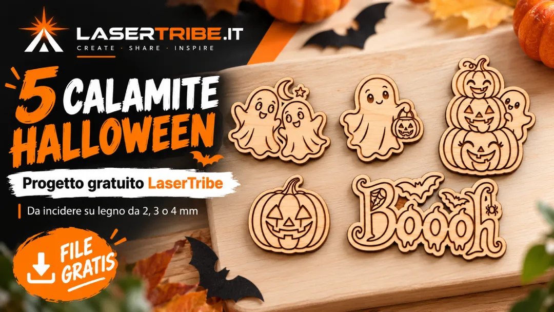 5 Calamite Hallowwen in Legno
